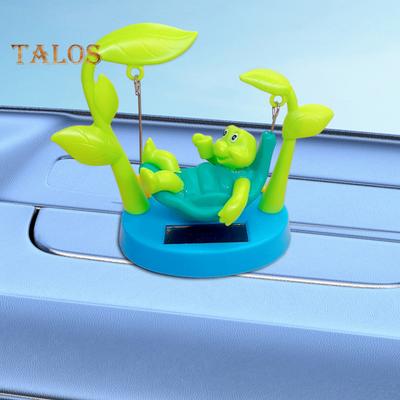 Украшение в виде черепахи на автомобиль, работающее на солнечной энергии, украшение в виде танцующей черепахи, мультяшный декор приборной панели, качающаяся фигурка черепахи, забавный аксессуар для автомобиля