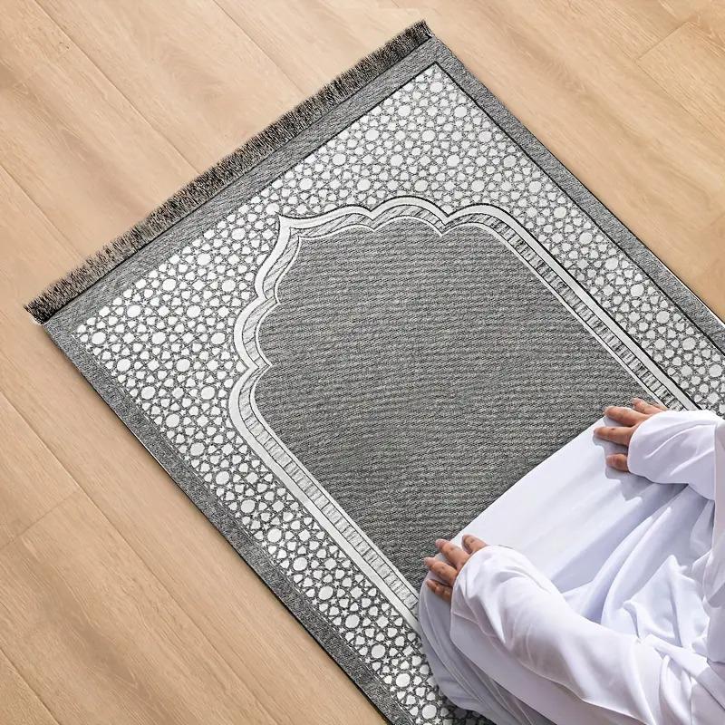 Pray Mat Blanket Simply Tasbih Beads +Men's Kufi Hat +Rug Mats 3PC Sets Party Religious Beads Muslim Outdoor