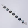 Fantastic Top Grade Qualite 100% Natural Labradorite Cushion Shape Ethnic Style Handmade Jewelry 925 Steling Silver Bracelet 7-8" WSJ-5246