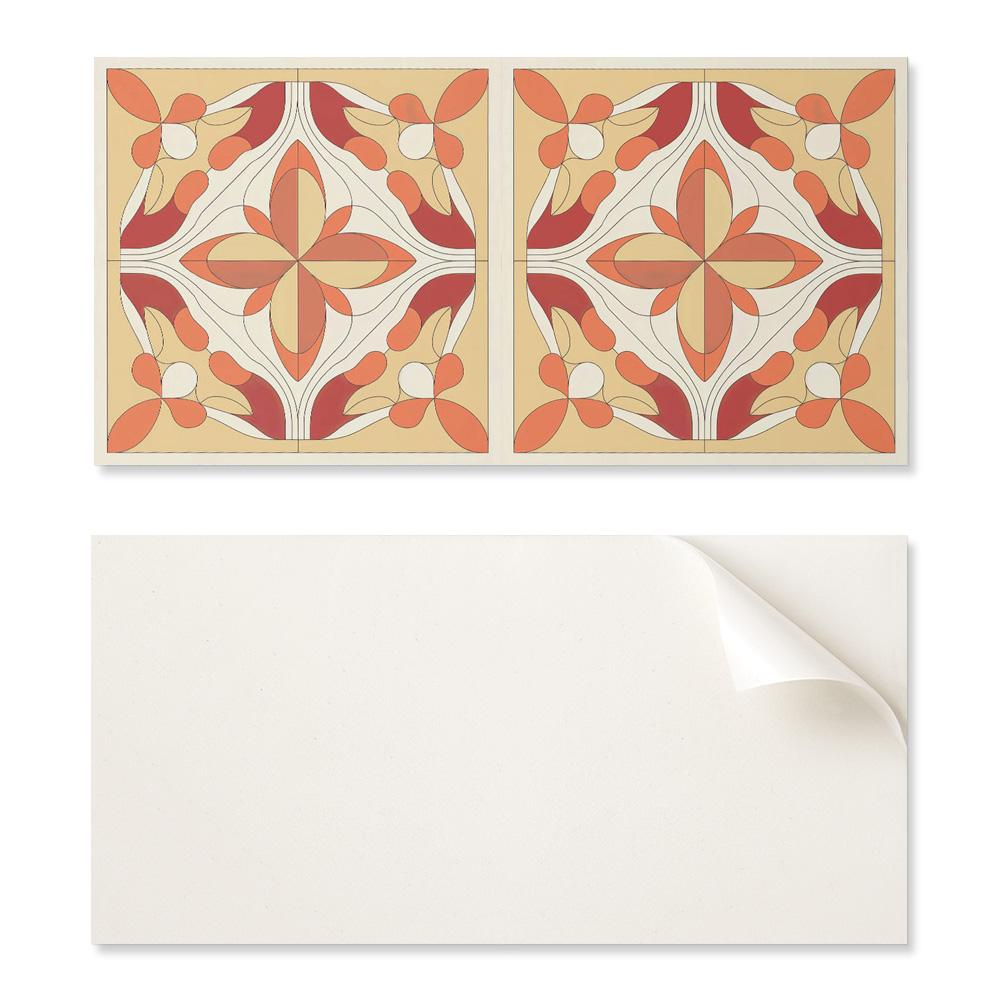 Winylowy Panel Samoprzylepny Z Nadrukiem 100X50 Cm Abstrakcyjny Wzór Kwiatowy