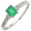 NON BRAND Emerald Diamond RingRing Ring Pt950/Emerald #15(JP Size) Array