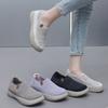 Ladies' Spring Solid Color Breathable Soft Bottom Anti Slip Flyknit Single Shoe