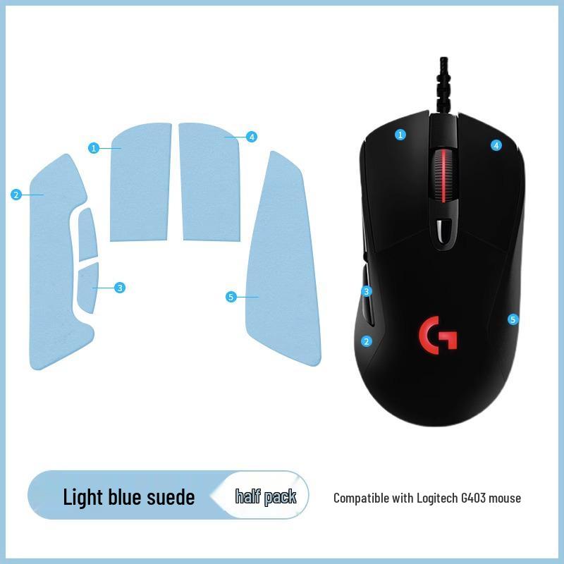 Logitech G703/G603/G403 Mouse Anti-Slip, Sweat-Absorbent, Sweat-Proof Side Stickers & Foot Pads