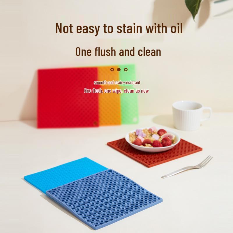 Силиконовые подставки-соты: Термостойкие, Нескользящие, Легко моющиеся, Четырехугольные Кухонные Настольные Коврики.