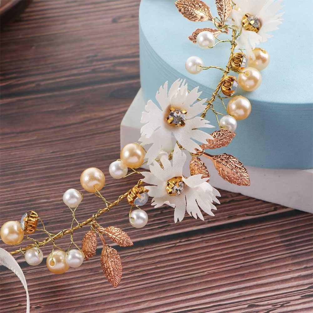 Свадебные ромашки, цветы, жемчуг, диадемы, повязки на голову, гирлянды