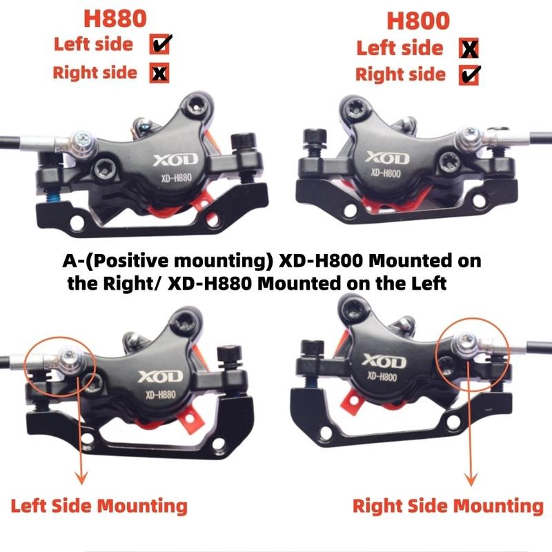 XOD Electric Bicycle Scooter Brakes XD-H800 / XD-H880 1350MM 2000MM Waterproof 2 Pin Cut Off Power Brake