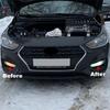 Для Hyundai Solaris 2014 2015 2016 2017 2018 2019 2 шт./лот P21W Ba15s Canbus без ошибок белый светодиодный DRL дневные ходовые огни