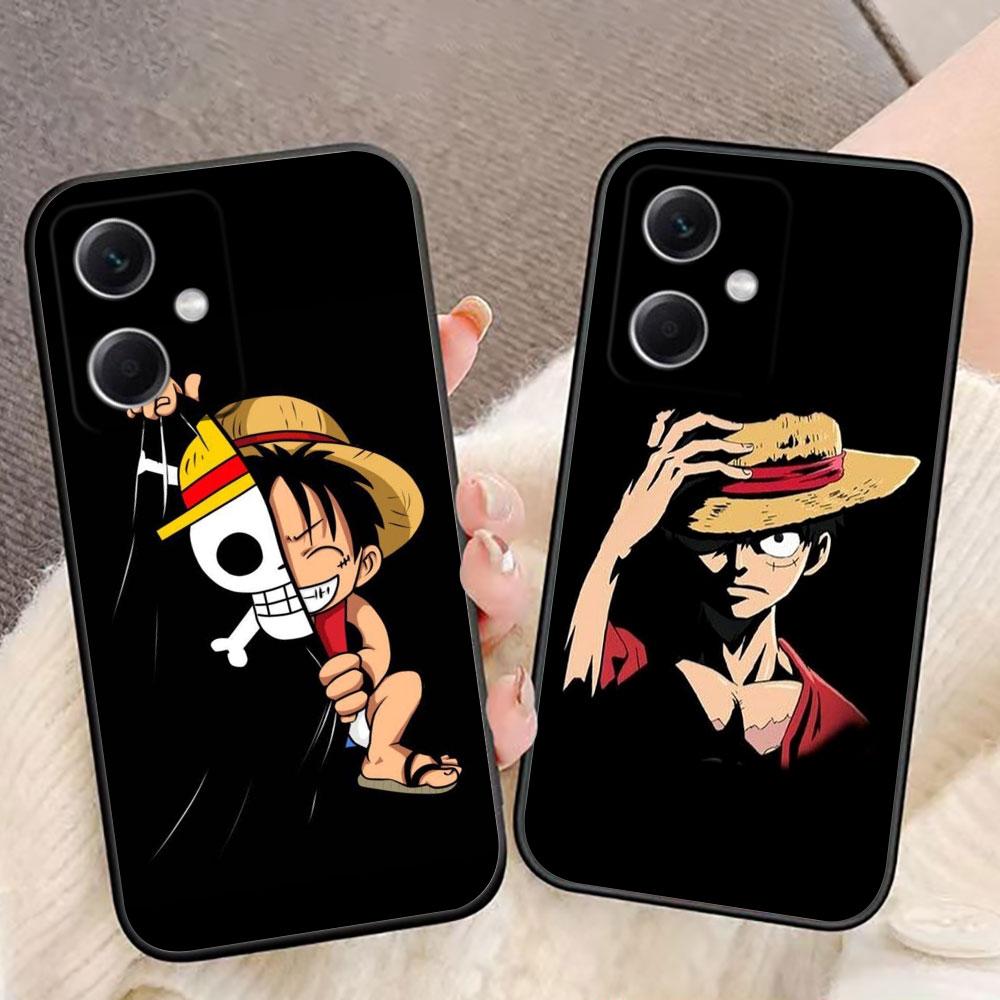 Чехол для телефона с логотипом Luffy из One Piece для Redmi Note 15 14 13 12 12S 11 11T 11S 10 9T 9 Pro, ТПУ Чехол Funda, DIY Оболочка Capa Cover