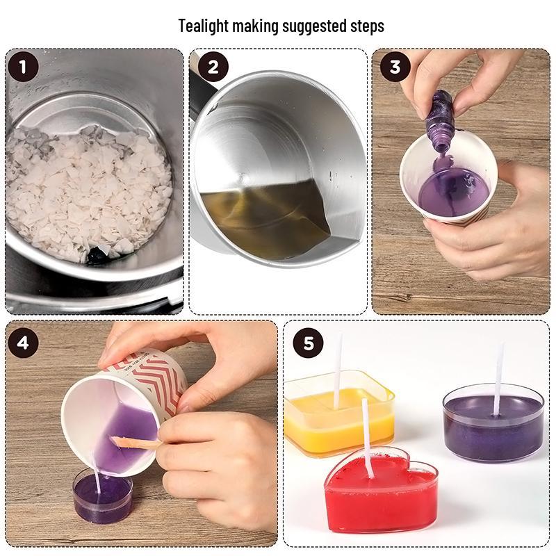 High Transparency Handmade Plastic Tealight Cups - Flame Retardant, Small Shell, Round, Square, Heart, Star Shapes, Single Pack