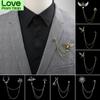 Man Suit Shirt Collar Tassel Brooch Eagle Angel Skull Anchor Badge Retro Pins Wedding Dress Party Neckware Accessories No .28 -57