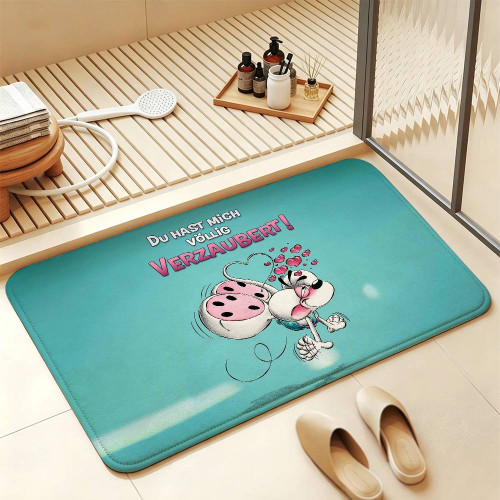 Милый мультяшный коврик-ковер D-Diddl Mouse, короткий плюш, машинная стирка, мягкий, удобный, противоскользящий, для пола, декор для дома