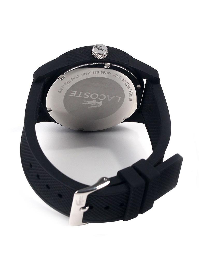 LACOSTE 2010791 Черные силиконовые часы (МужскойЖенский) [Использовал]