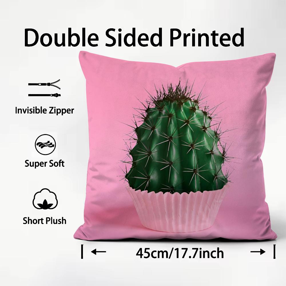Funny Tropical Plant Fruits Cushion Cover Plush Fabric Soft DoubleSided Printed Sofa Warm Winter Home Child Gift Pillow Case
