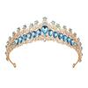 Metal Bridal Crystal Hair Ornaments Colorful Bridal Hairpin Fashion Hair Crown  Wedding Jewelry