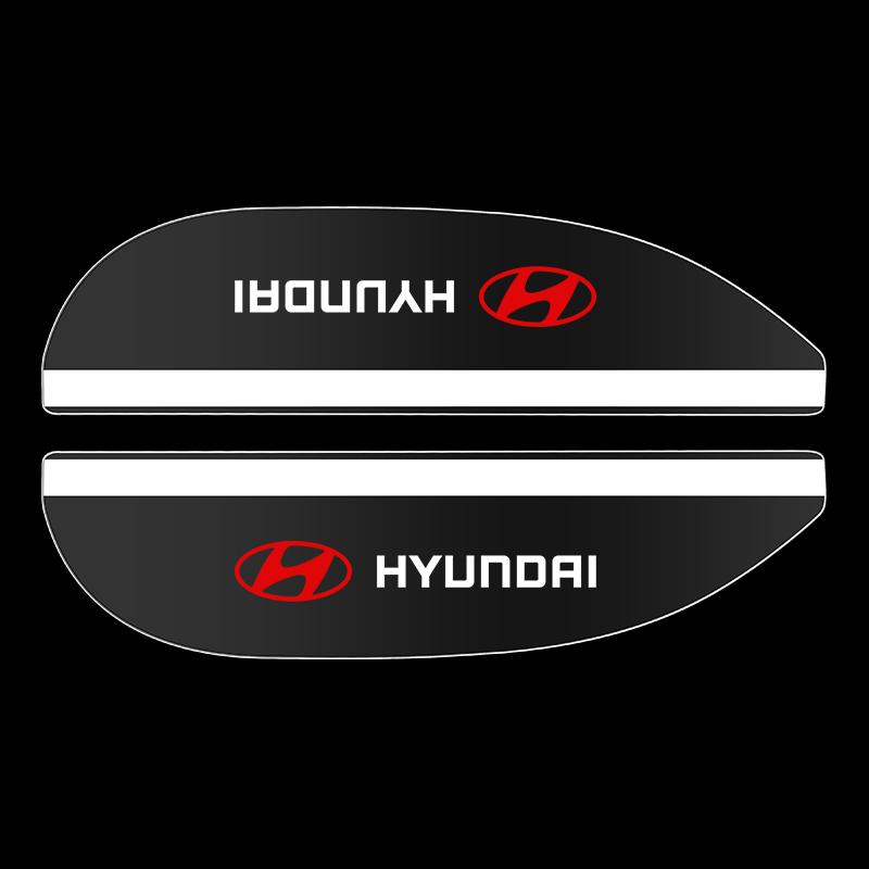 Car rearview mirror rain eyebrow sun visor Small Round Mirror For Hyundai N LINE Sonata Accent Tucson Elantra Car trunk logo mc4