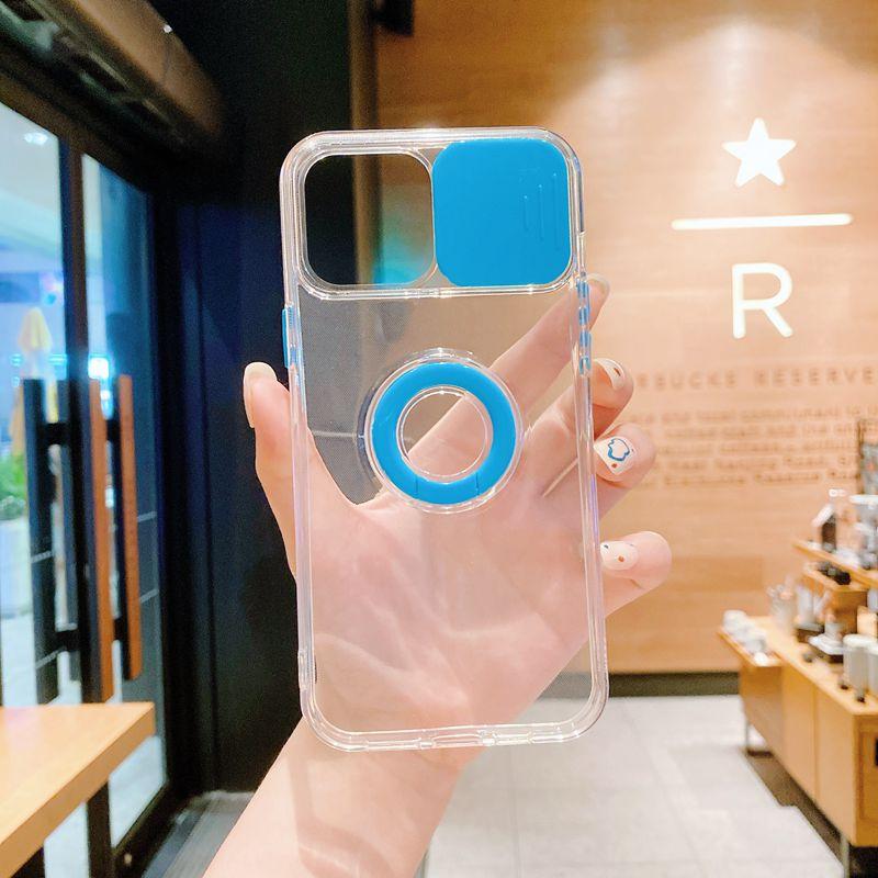 Luxury Multi-color Soft Case mobile phone holder lens protection Phone Case For iPhone 12 Pro max mini 11 6 6s 7 8 plus Cover for iPhone 13 pro max