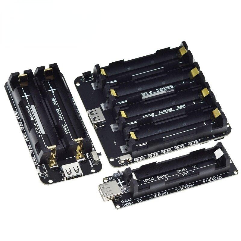 Два напряжения 18650 литиевая батарея Shield V8, модуль платы расширения мобильной мощности 5 В/3 А 3 В/1 А Micro USB для Arduino ESP32 ESP8266