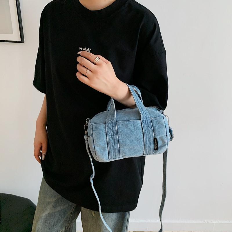 Джинсовая сумка Женская сумка через плечо Сумка для мамы Большая вместимость Сумка кроссбоди