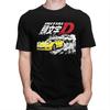 Мужская футболка на заказ Классический Аниме Initial D Дрифт-гонки Повседневная футболка Чистый хлопок Приталенная футболка Подарок