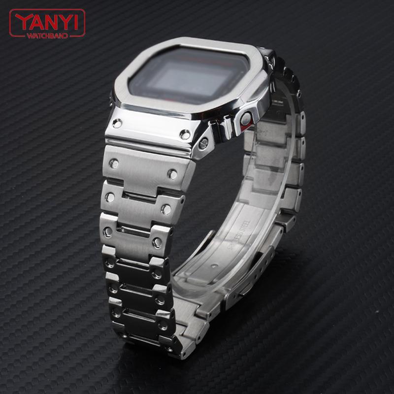 Ремешок для часов V4.0 из нержавеющей стали для casio g-shock DW-5600 DW5600 GW-B5600 DW-5030 GB-5600 GWX-5600, корпус ремешка для часов, стальной безель