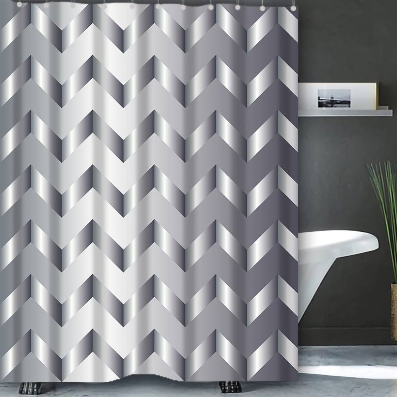 Абстрактная Геометрическая Занавеска для Ванной Комнаты  Ванная Комната Скандинавский зеленый лист  Водонепроницаемая Занавеска для Душа с 12 Крючками Домашний Декор Бесплатная Доставка