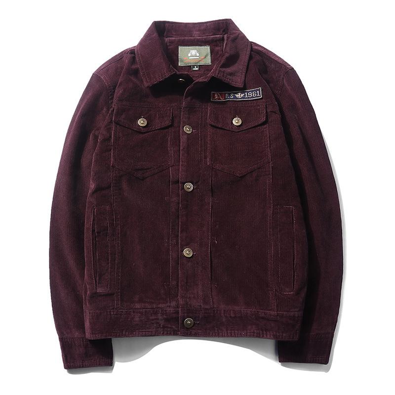 Новая мужская вельветовая куртка, винтажная куртка большого размера, верхняя часть
