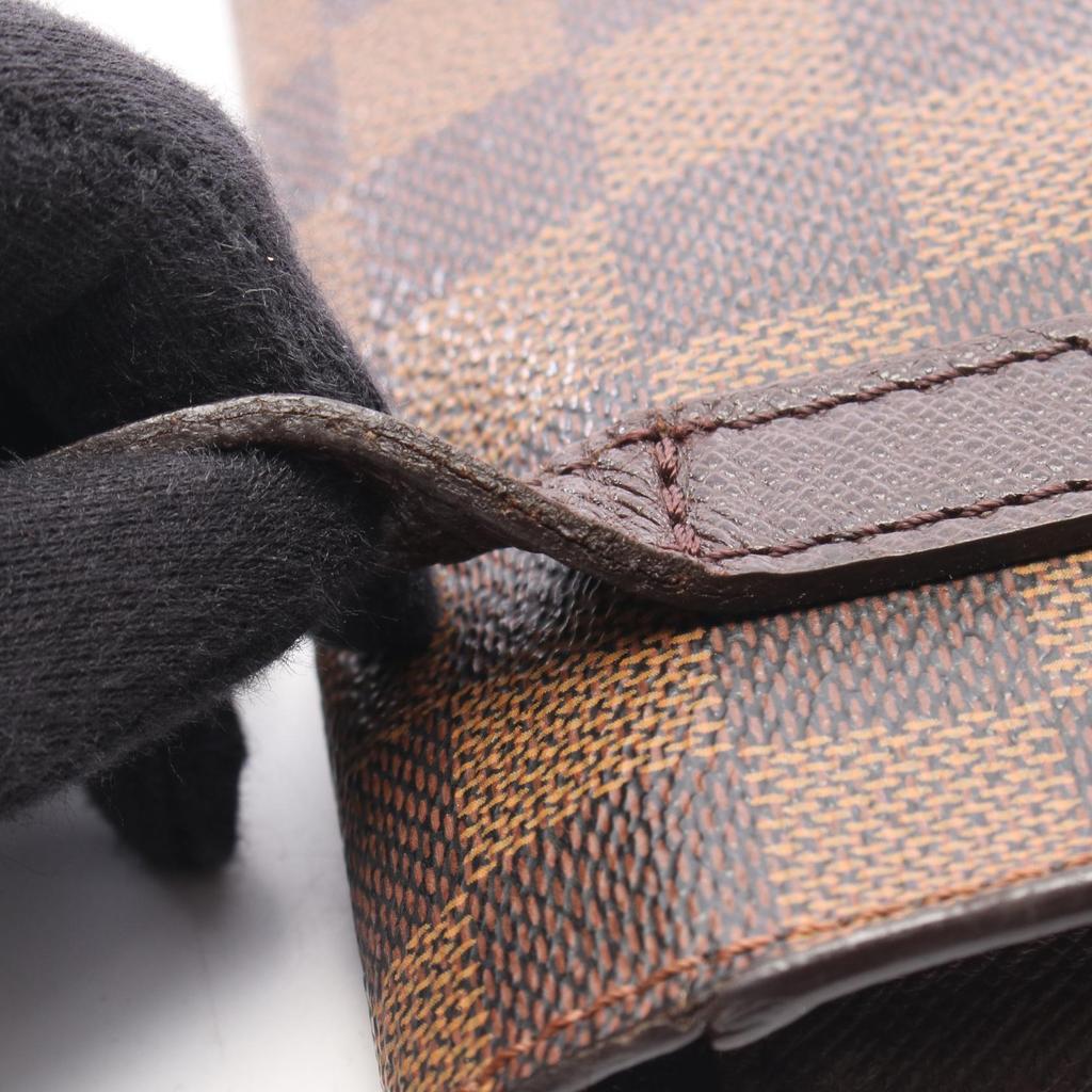 Used LOUIS VUITTON Pimlico Damier Ebene Shoulder Bag N45272 PVC coated canvas leather Brown Used Women