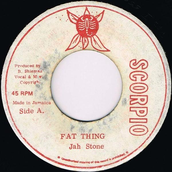 7-дюймовая пластинка JAH STONE Fat Thing NONE Scorpio 1976 Ямайка Регги Ска Даб Б/у