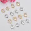 50pcs Zircon Jewelry Accessories Diamond Pentagram Heart-Shaped Water Drop Crystal Zircon Small Pendant Diy Bracelet Necklace Pendant
