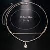 Luxury Rhinestone Double Chain Water Drop Waist Chains Body Jewelry for Women Crystal Body Belly Chain Body Decoration Accessory