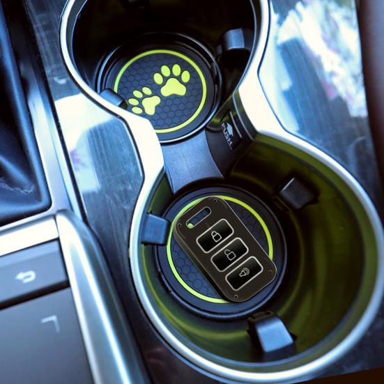 Автомобильная круглая бутылка для воды, силиконовая подставка для чашек с принтом собачьей лапы, противоскользящий устойчивый к слуху силиконовый коврик для чашки, аксессуары для салона автомобиля