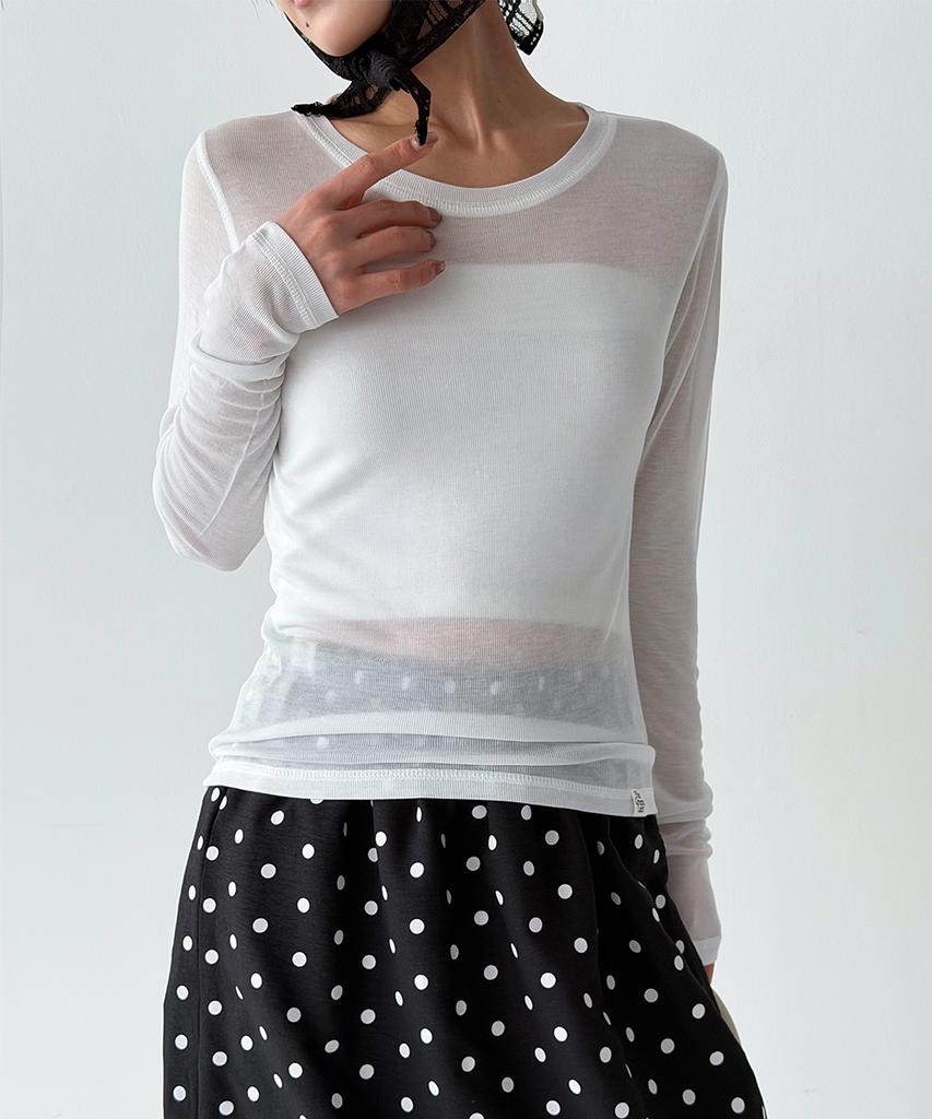 THE GREEN LAB Soft Tencel Airy Long Sleeve [Light Blue]