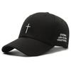 Unisex Cross Baseball Cap Embroidery Letters Hats Casual Cotton Women Men Snapback Caps
