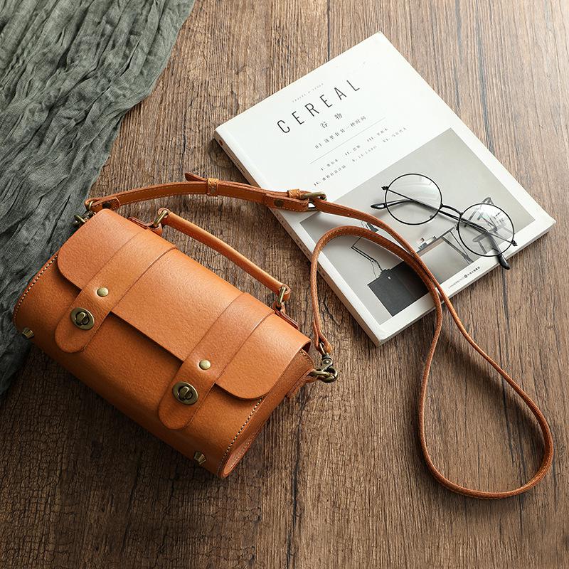 Johnature Винтажная женская сумка-мессенджер из натуральной коровьей кожи, сумка ручной работы для отдыха, однотонные сумки на плечо