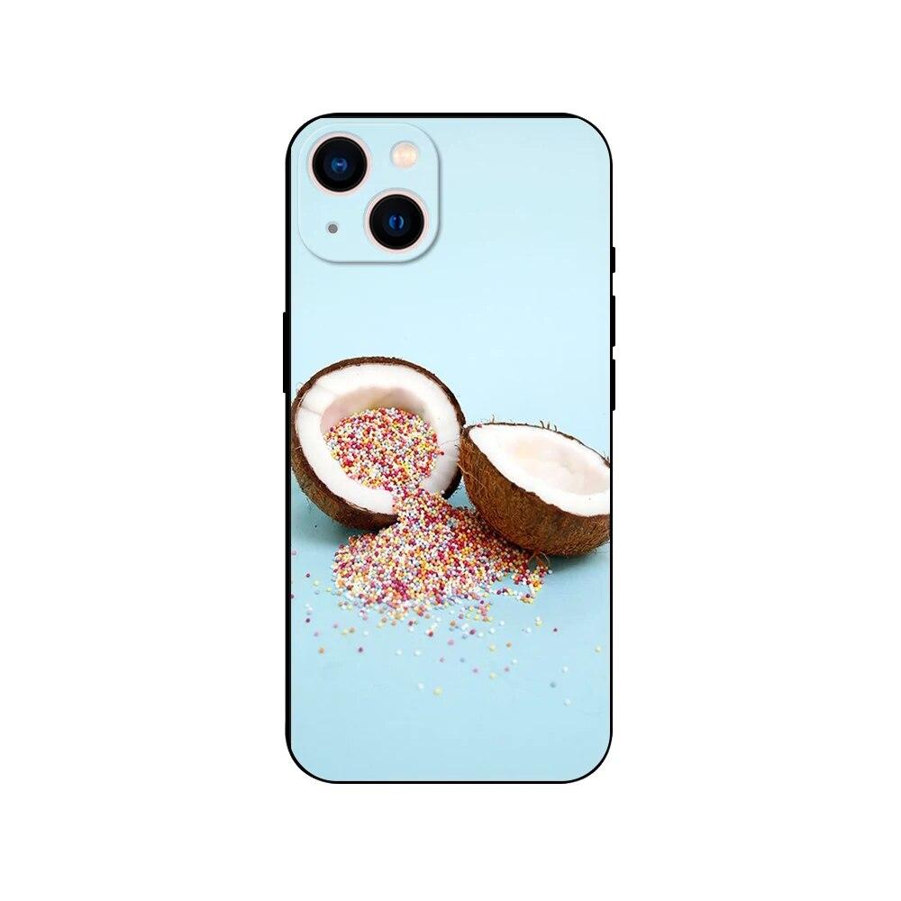 Чехол для телефона из скорлупы кокоса для iPhone Samsung Galaxy Redmi Xiaomi Oppo OnePlus Note SA 7 8 9 10 11 12 13 14 20 21 22 23 53 54 Pro Max Ultra TPU Soft