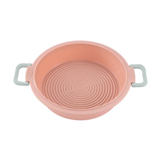 Круглая форма для торта, силиконовая форма для выпечки с ручкой, пищевая категория, не содержащая BPA, термостойкая многоразовая микроволновая печь, безопасная форма для сырного торта