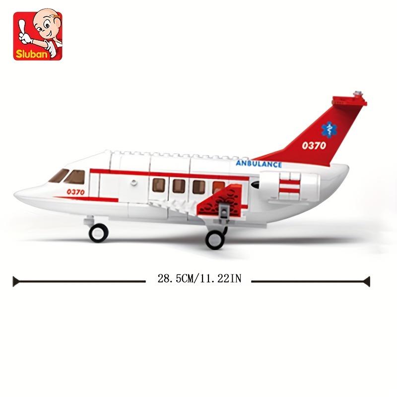 335 шт. Sluban Air Rescue Aircraft с медицинской командой скорой помощи, строительные блоки, набор игрушек, сборка, развивающие игрушки
