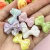 Handmade Phone Chain Making Jewelry Accessories Candy Color 7Pcs 20.6*30mm Bowknot Shape Acrylic Loose Beads Creative Handmade Material