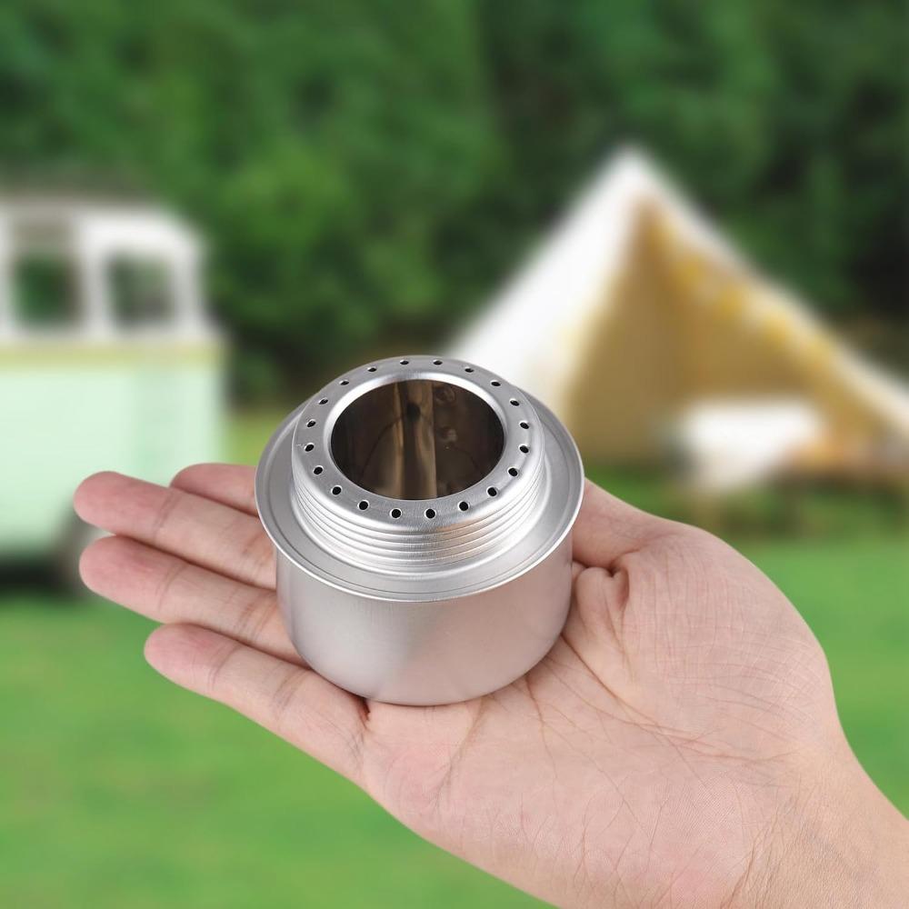Lightweight Mini Alcohol Stove With Lid Backpacking Burner Mini Outdoor Cooking Stove BBQ
