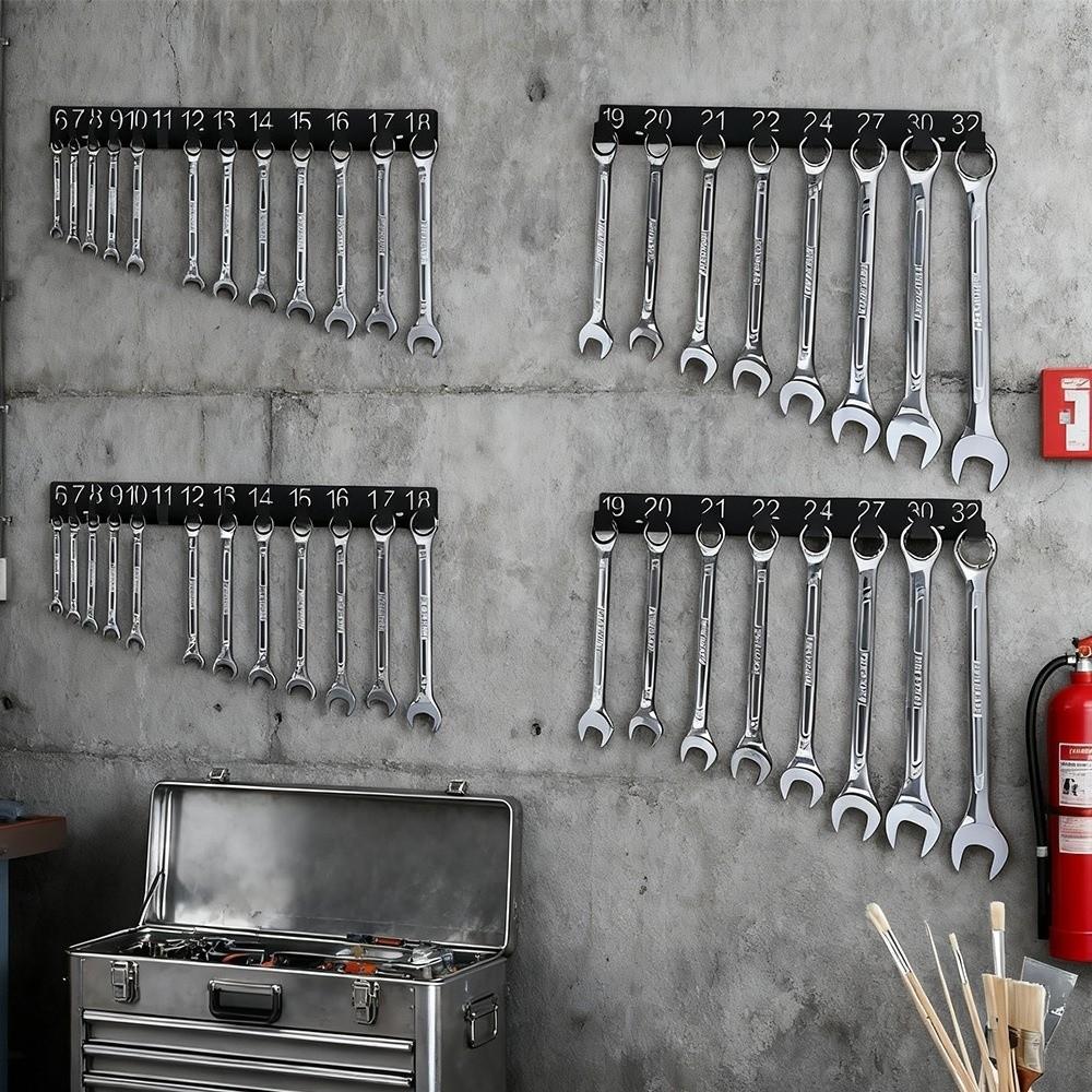 Wall Mount Wrench Organizer Rack Multi-functional Tool Organizer Hanging Hooks New Wrench Hanger