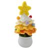 Christmas Yarn Ornament Bright Color Xmas Tree Star Shape Knitted Tree Decoration Home Party Holiday Accent