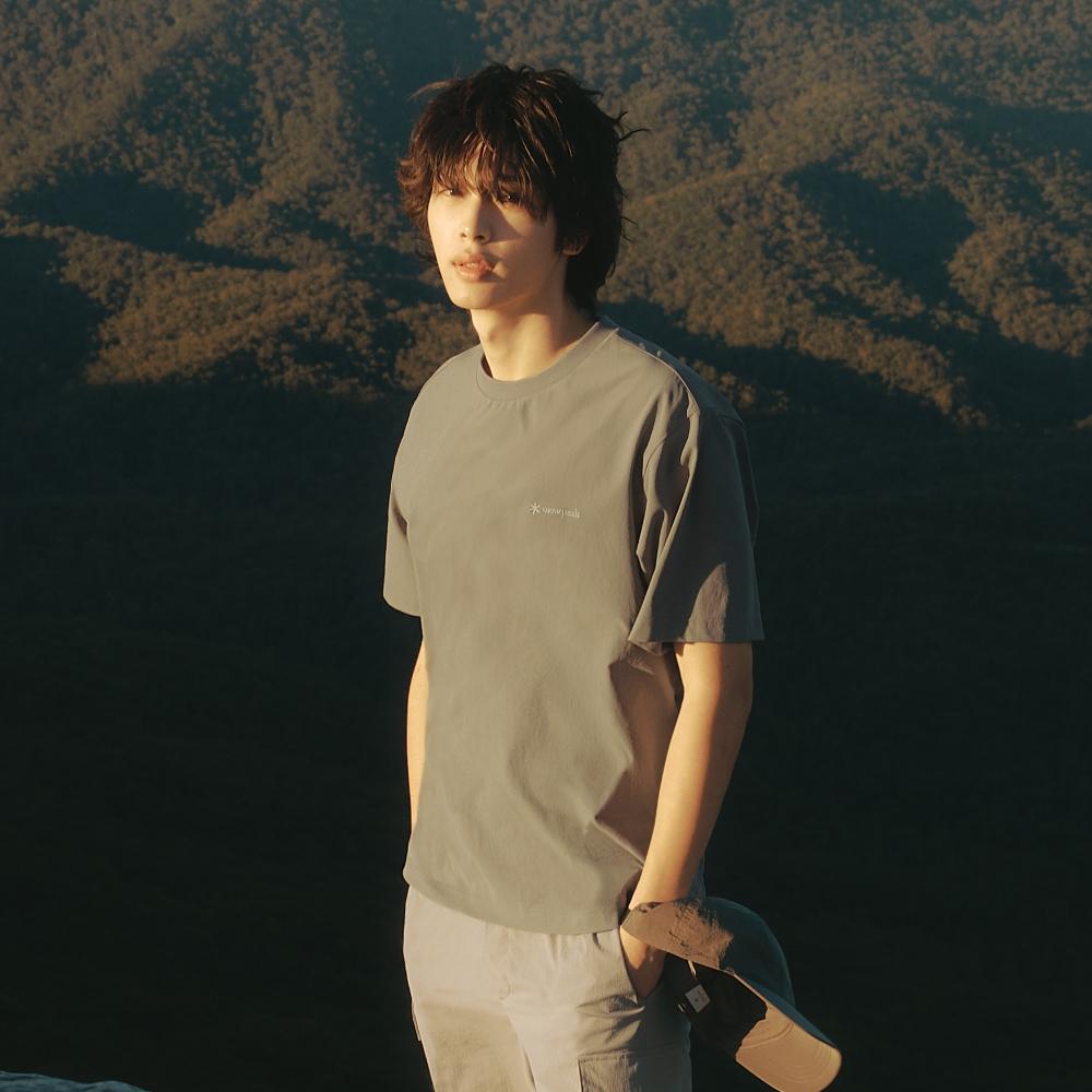 [Snowpeak] Classic Woven Short Sleeve T-Shirt Vintage Gray (S26MUTTS16)