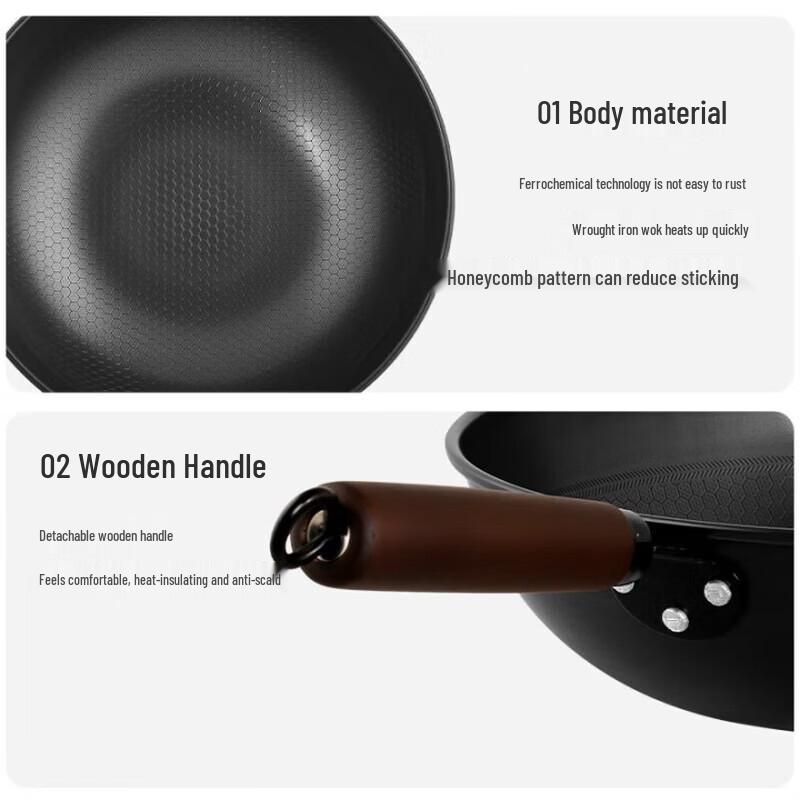 COOKER KING Non-stick Cast Iron Wok