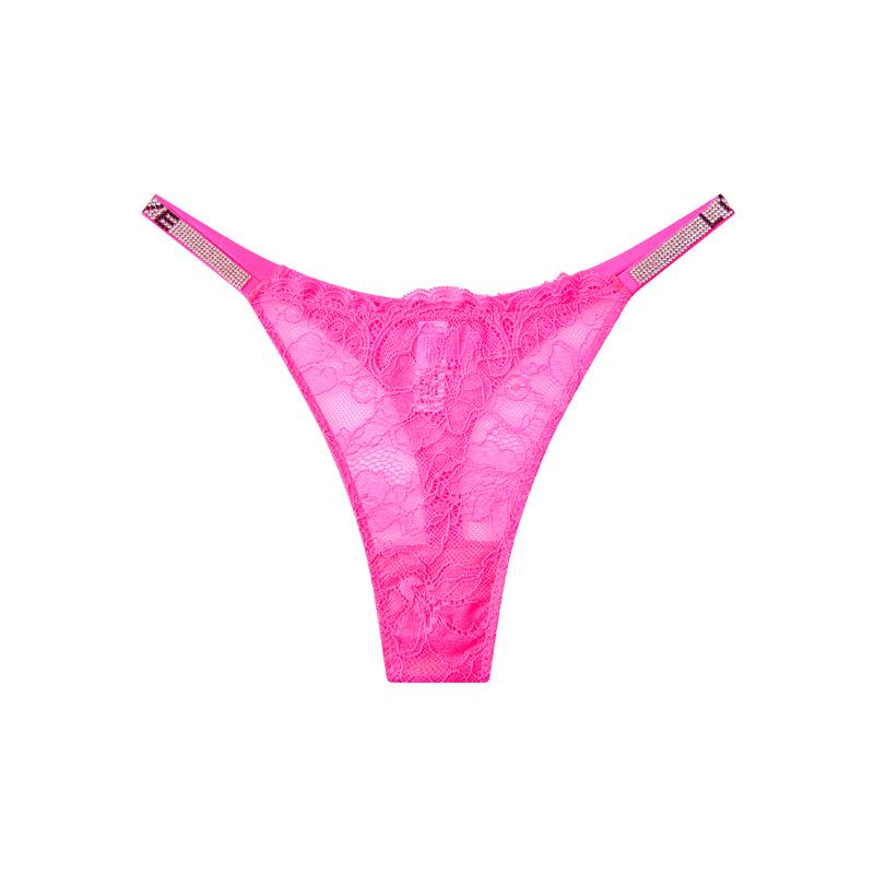 Сексуальные кружевные стринги со стразами: Бесшовные, на тонких бретельках, Прозрачные трусики