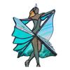 Dancing Lady Spinner Stained Glass Style Suncatcher Colorful Hanging Wind Spinner for Window Garden Porch Balcony Decoration