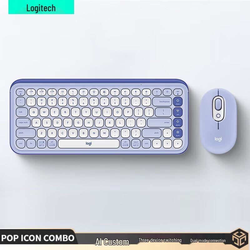 Комплект беспроводной клавиатуры и мыши Logitech POP ICON