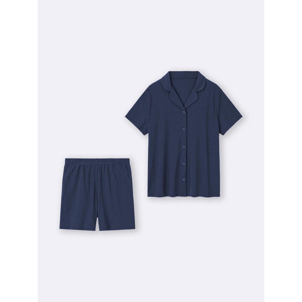 GU by Uniqlo Пижама из смесовой хлопковой ткани   Короткие рукава   Шорты   Сердце