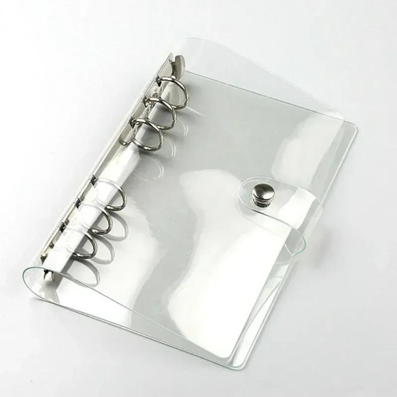 A5/A6/A7 Transparent Notebook Cover Plastic Clip File Folder Notebook Loose Leaf Ring Binder Planner School Office Supplies