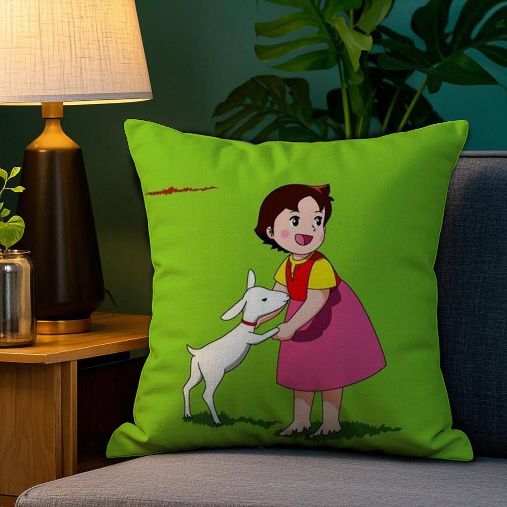 Movie H-Heidi Girls Pillow Case Sofa Living Room Bedroom Double-sided Printing Square Cushion Nap Time Pillow Case