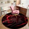 Makima Chainsaw Man Print Round Rug, Washable Floor Carpet, For Entryway Dorm Laundry Room Office Study, Home Decor Birthday Christmas Gift